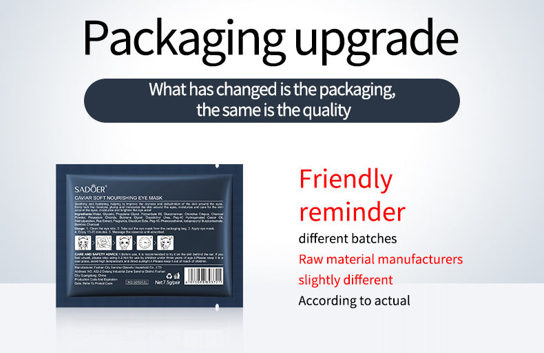 Eye Mask SADOER Caviar Eye Mask Pack Moisture replenishment Cross-border Foreign Trade Skincare Wholesale