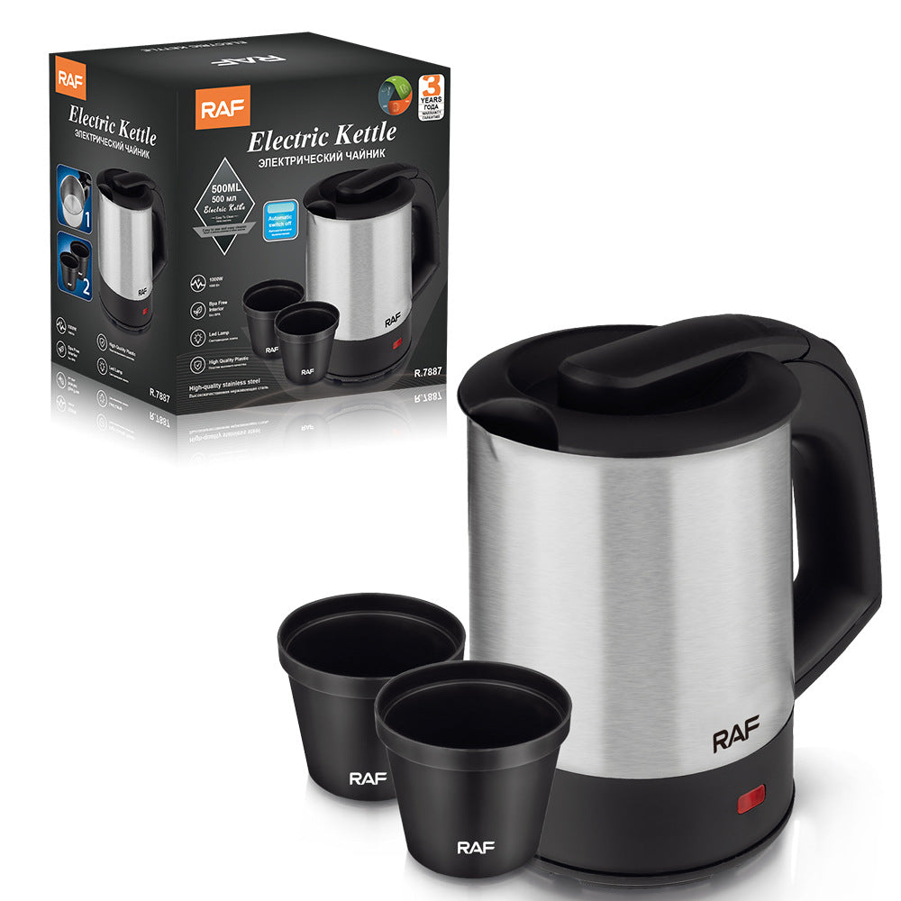 European Standard Stainless Steel Electric Kettle Manufacturer Wholesale Hot Water Kettle/Electric Kettle/The kettle automatically shuts off when boiling water0.5L