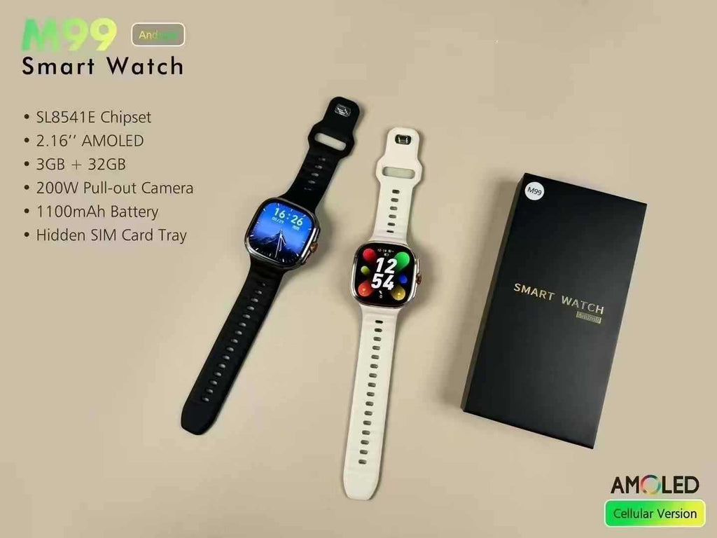 M99Smart Watch5G SIM Card Global Comm Google Store APP Download2.14inch Full Screen Touch Dual System