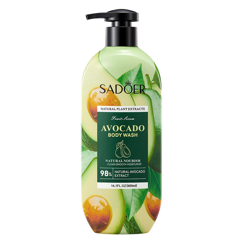 Full English Fruit Body Wash400ml SADOER Coconut Cleansing Avocado Shower Milk  Foreign Trade Wholesale