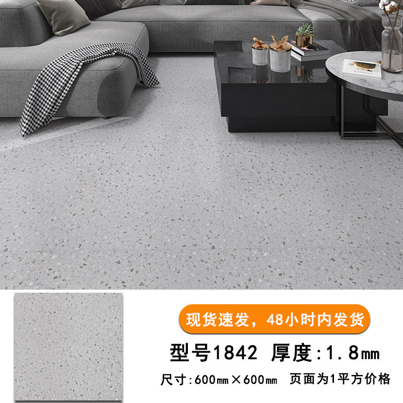 pvc Self-Adhesive Floor Stickers Imitation Tile Flooring Glue Commercial Wear-Resistant Thickened Waterproof Non-Slip Office Special Floor Vinyl