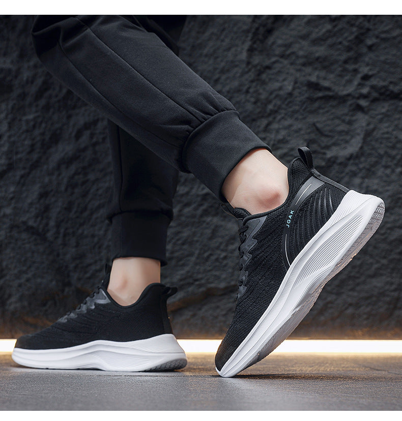 2025Foreign Trade New Fashion Sports Casual Shoes Breathable Mesh Men's Shoes Lightweight Non-Slip Wear-Resistant Running Shoes