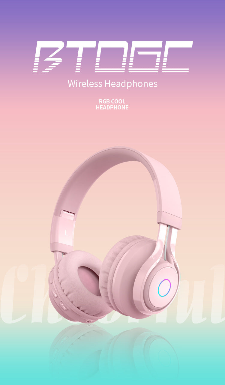 Hot-selling Over-ear Headphones Bluetooth Long Battery Life Children's Student Bluetooth Headphones Wireless High-Quality Sound Headset