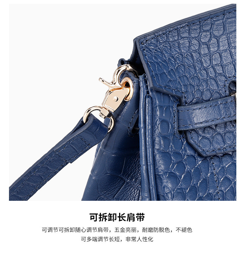 European and American New Style Platinum Bag Women Genuine Leather Handbag Fashion Women's Bag Crossbody Bag Niche Versatile Shoulder Bag Large Capacity