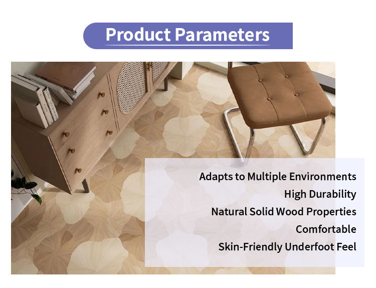 Lotus-Pattern Oak Parquet Engineered Hardwood Flooring Click Lock 3-Year Warranty Modern Design for Luxury High-end Spaces