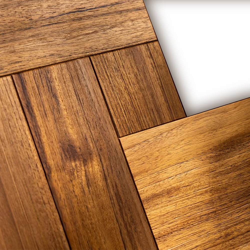 Premium Solid Teak Wood Floor 18mm Custom Prefinished Eco-Friendly Hardwood Flooring for Residential Kitchen Office Hotel Use