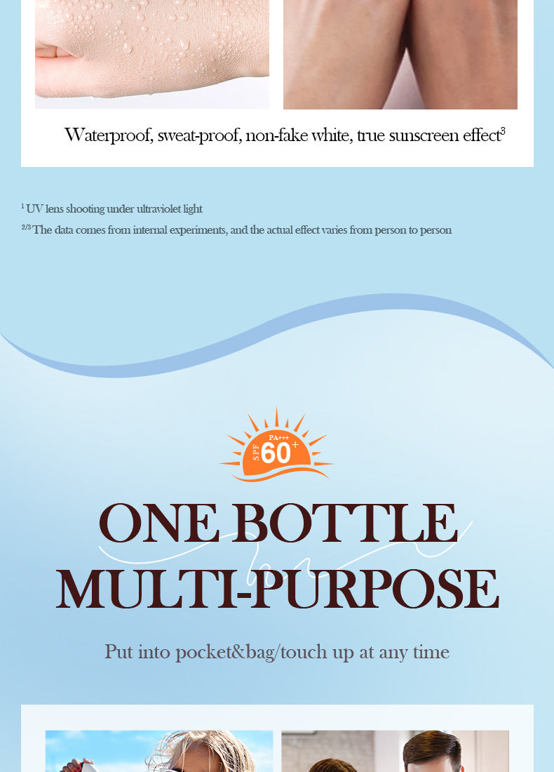 SPF60+Sunscreen30g SADOER Gold Collagen Protective Isolation Cross-Border Wholesale