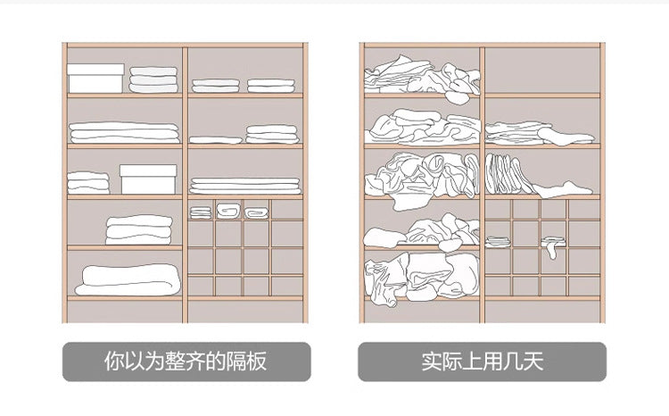 Raise the door to the ceiling2.5-3Large Wardrobe for Home Bedroom, Large Capacity Hanging Clothes Area, Multi-Section Large Closet