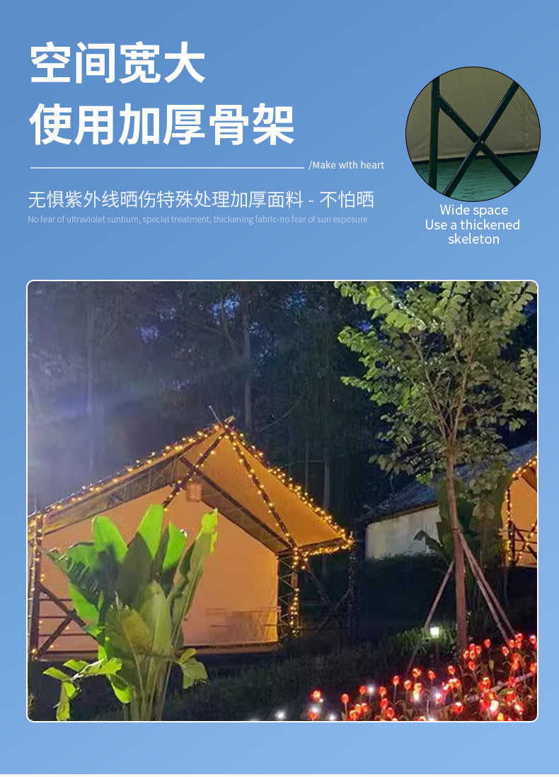 Outdoor Luxury Tent Style Nomadic Tent Hotel High-End Homestay Tent Camping Family Gathering Luxury Hotel Tent