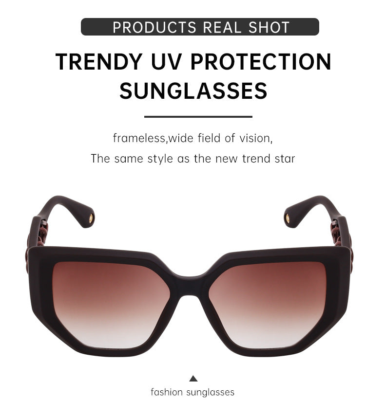 European and American Cat Eye Sunglasses for Women, High-End Hollow Frame Small Frame Sunglasses, Natural Look Glasses sunglasses