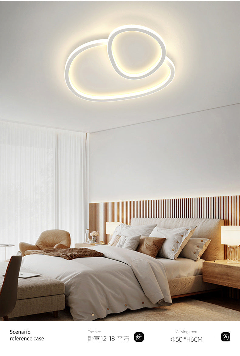 Nordic Minimalist Living Room Ceiling Light Modern Elegant Cobblestone Children's Bedroom Main Light Smart Whole House Lighting Package