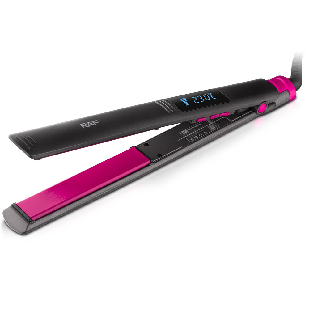 RAF EU Standard Straightening and Curling Hair Iron LCD Portable Curling Iron Home Use Fluffy Multifunctional Curling Wand