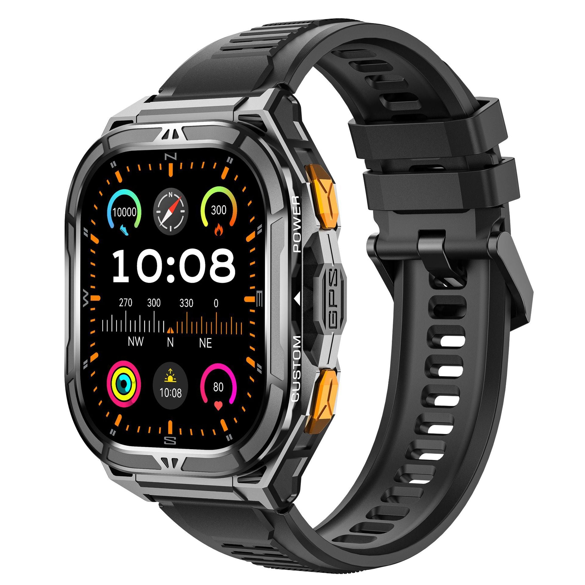 X5Smart Watch Bluetooth Call True Heart Rate Step Sleep Monitoring I Deep Waterproof GPS Beidou Positioning Three Defenses