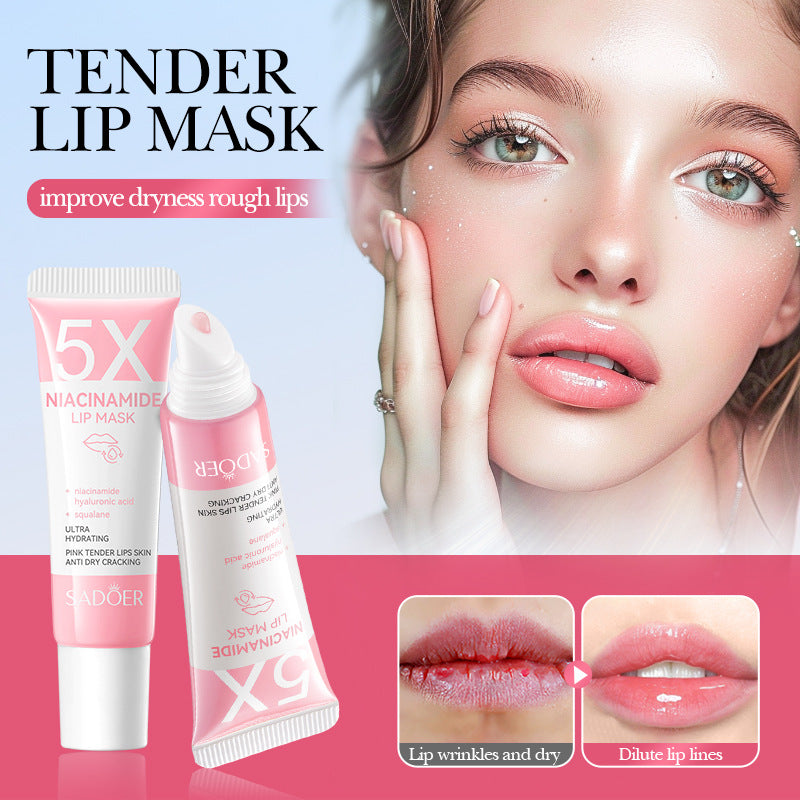 Full English5Niacinamide Lip Mask SADOER Pink anti-chapped hydrating lip balm  wholesale