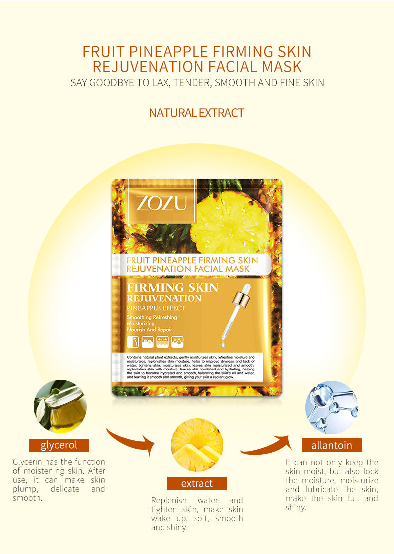 Cross-border Pineapple Face Mask25g  BIOAOUA Red Pomegranate Moisturizing Mask Cross-Border Foreign Trade Manufacturer Skincare Wholesale