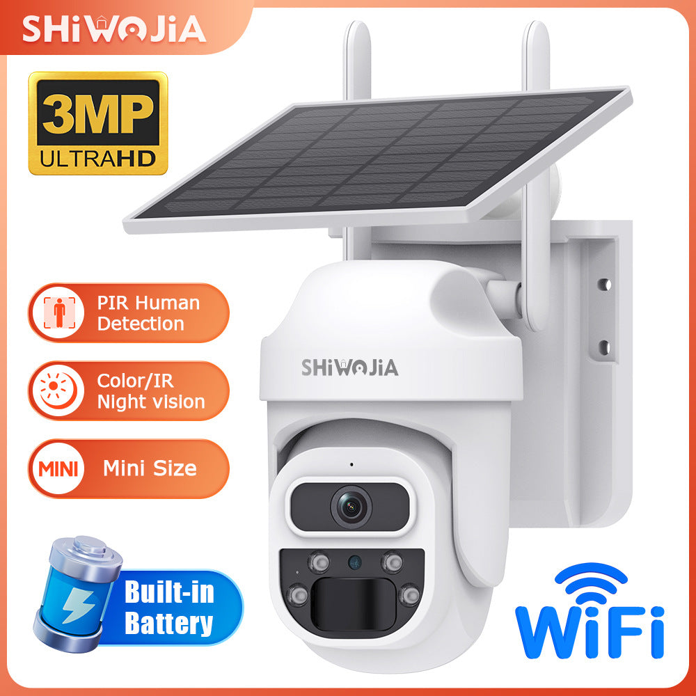 Factory Direct Sales4G Wireless solar camera with multi-zone coverage300Wanshuang Night Vision Garage Corridor Monitoring