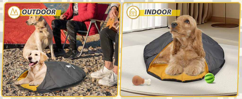 New Pet Sleeping Bag Outdoor Camping Dog Cat Nest Semi-Enclosed Waterproof Portable Winter Warm Sleeping Bag Foldable