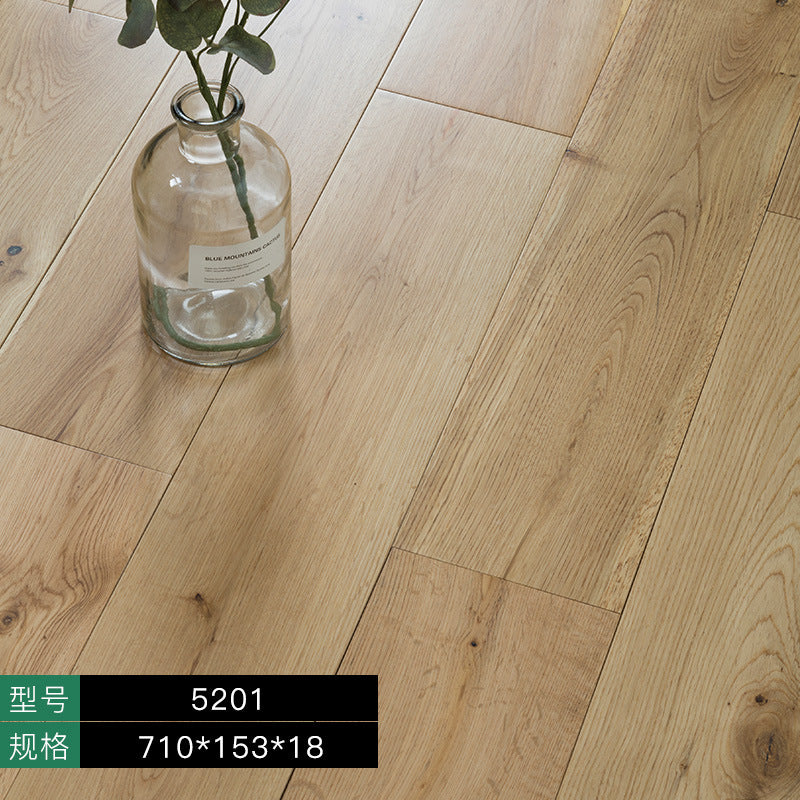In-stock Solid Oak Flooring from Source Scar Modification Hand Scratch Pattern Original Wood Floor Solid Wood with Dragon Bone Design