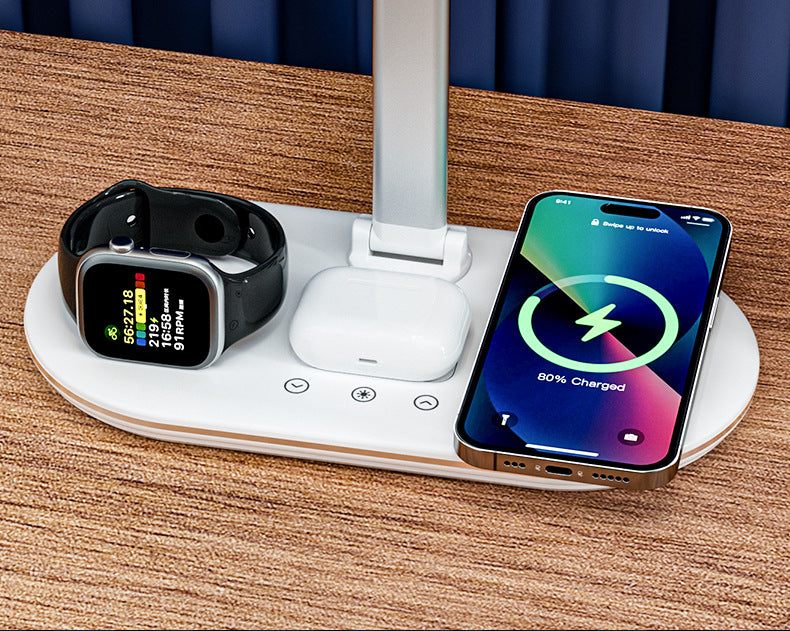 Customized Table Lamp Home Bedroom Bedside Lamp Dormitory Learning Special-Purpose Lamps15W Wireless Charging Multifunctional Eye-Protection Lamp