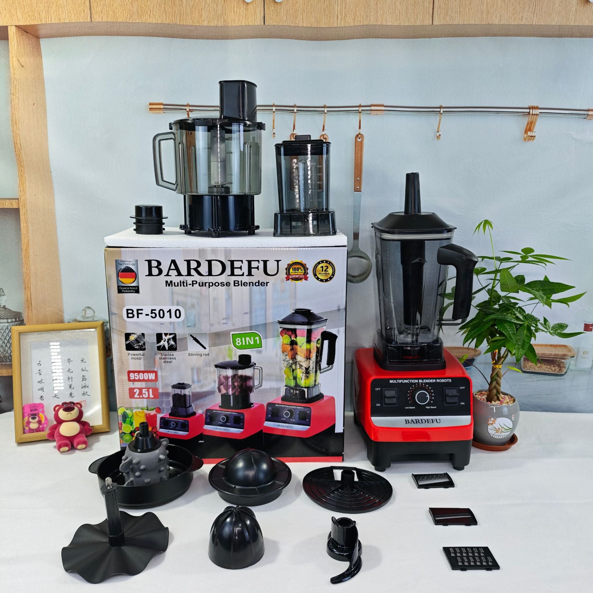 4L8in1blender Stainless Steel High-Power Pure Copper Blender Meat Grinder Ice Crusher Juicer Blender