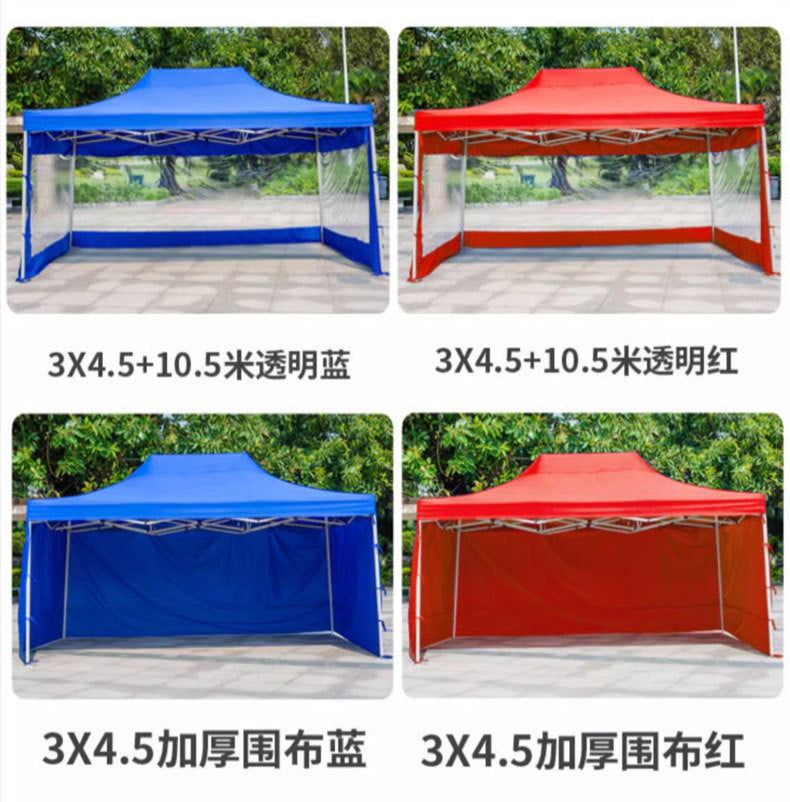 Street Vendor Square Tent Windproof Cover Outdoor Four-Corner Sunshade Rainproof Warm Windproof Transparent Cover Wholesale