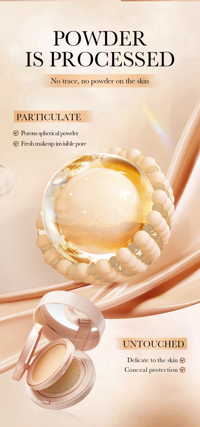 Light Sensing Cushion Compact SADOER Moisturizing and Light BB Cream Concealer Foundation  Wholesale