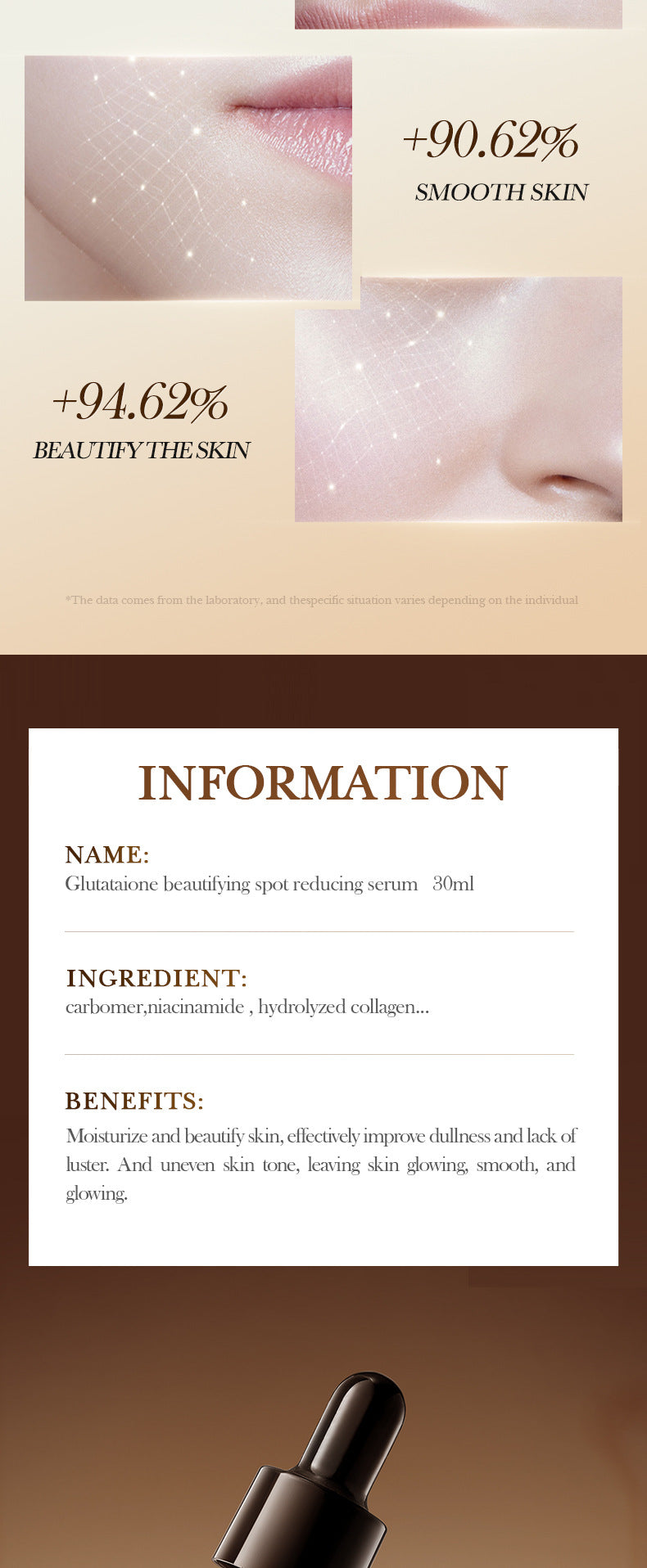 Hyaluronic Acid Hydrating Moisturizing Serum SADOER Skin rejuvenation and moisturizing essence liquid cross-border wholesale