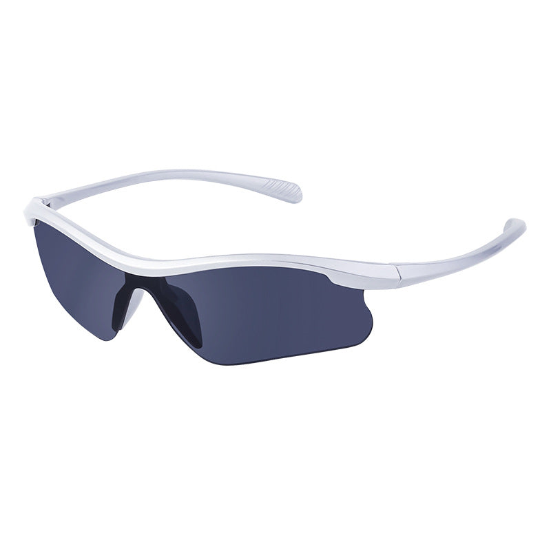 European and American Style Half-Frame Cycling Sunglasses Windproof Sunglasses for Women Personalized Outdoor Sports Running Glasses Eye Protection for Men