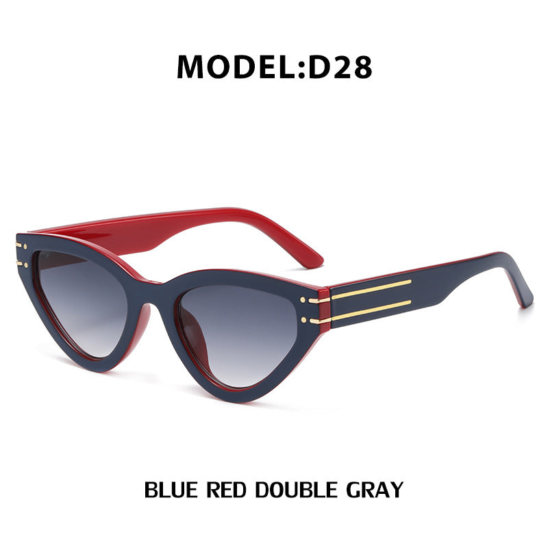 New European and American style personality cat-eye UV protection sunglasses for women ins Small Frame Sunglasses Eyewear Trendy Wholesale