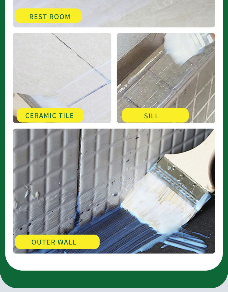 Transparent Waterproof Adhesive for Exterior Walls and Bathrooms, Leak Repair Adhesive, No Brick Smashing, Floor Waterproof Adhesive, Nano Coating