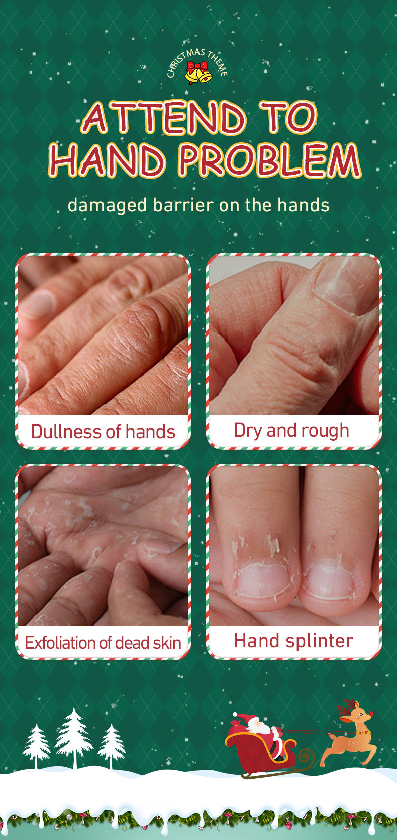 Full English Christmas Moisturizing Anti-Chapped Hand Cream Five-Piece Set SADOER Autumn and winter hand cream  foreign trade wholesale