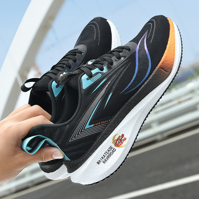 Summer Casual Men's Shoes Mesh Breathable Popcorn High Elastic Sports Shoes Men and Women Couple Shoes Sports Student Running Shoes