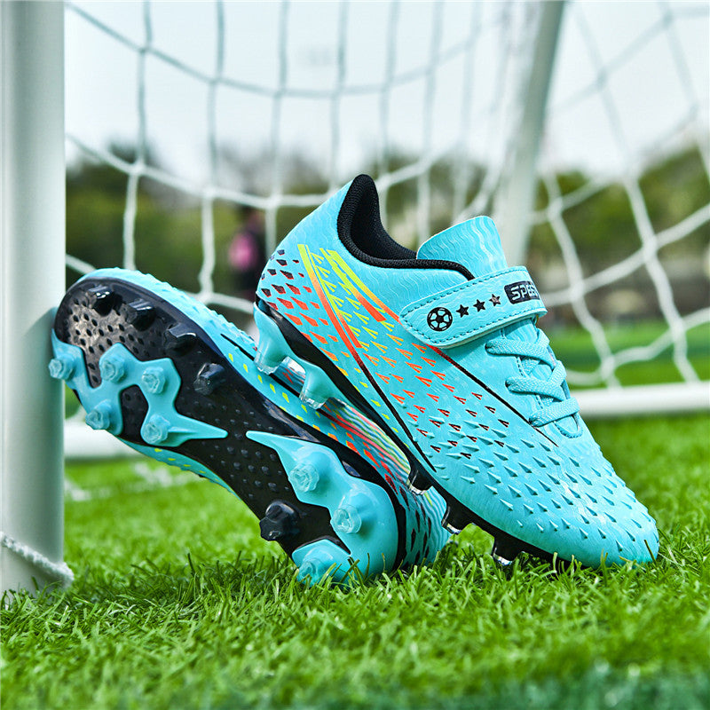 2025New Football Shoes for Men and Women, Medium and Large Children, Students, Long Spike Training Shoes, Youth Grass and Artificial Grass Field Sports