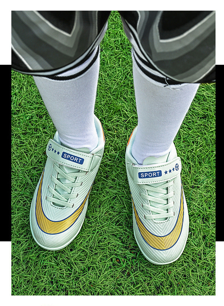 2025World Cup Children's Soccer Shoes Boys Youth Students Girls Spike Long Spike Competition Training Sports Shoes