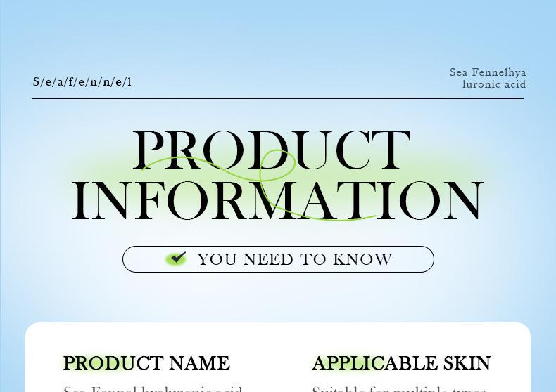 Sea Fennel Hyaluronic Acid Skin Care Set  BIOAOUA Moisturizing Five-Piece Set Cross-Border Wholesale