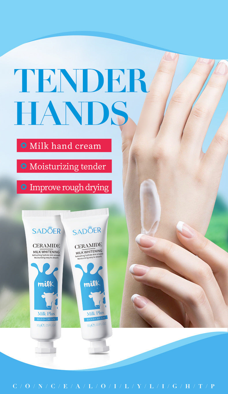 Milk Hand Cream SADOER Beirun Refreshing Hydrating Moisturizing Hand Cream Cross-Border Wholesale