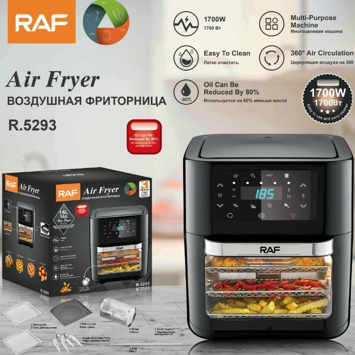 RAF European Standard Air Fryer Multifunctional Household Oven Large Capacity Smart Touchscreen Visual Electric Oven16L