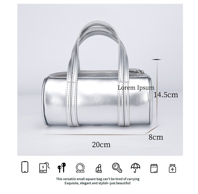 Korean Style Underarm Bag for Women, New Versatile Single Shoulder Fashionable High-End Korean Version Casual Soft Handheld Cylindrical Women's Bag