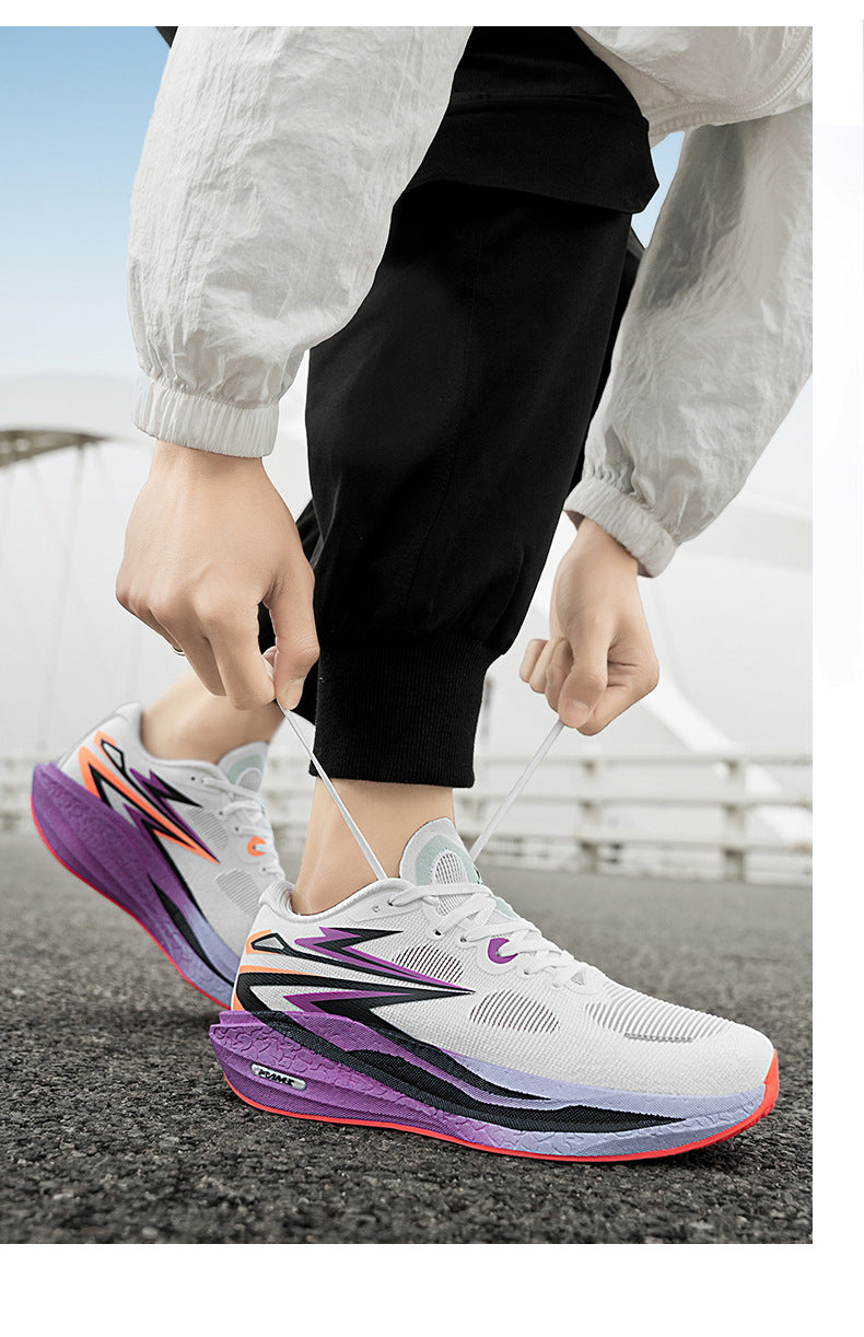 Summer New Style Fei Ran4Jacquard Breathable Comfortable Sports Men's Shoes Fashionable Lightweight Cushioned Wear-resistant Youth Running Shoes