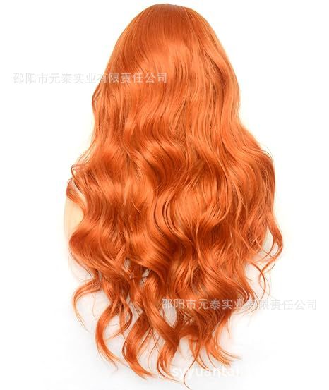 Synthetic Lace Front Wig Orange with Blonde Highlight wigs