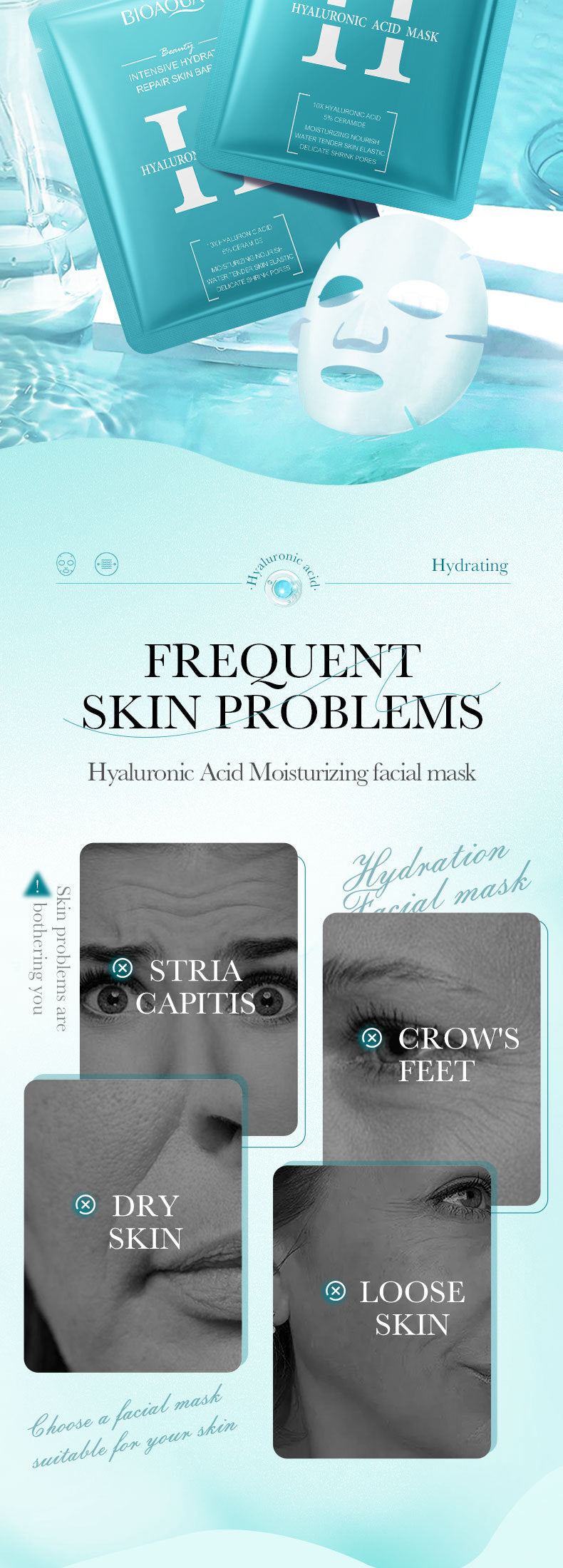 Full English Mask25g BIOAOUA Dimension C Retinol Hydrating Moisturizing Mask Sheet Pack  Wholesale