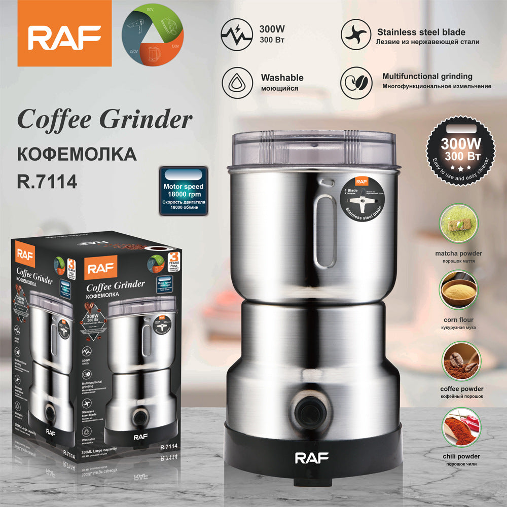 RAF Electric Bean Grinder Dry Grinder Lightweight Household Grinding Cup Portable Coffee Bean Grinder R.7114