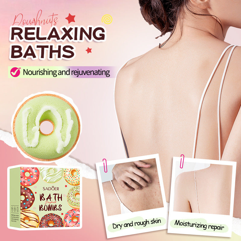 Full English Macaron Donut Bath Salt Ball SADOER Clean Body Bath Salts  Wholesale