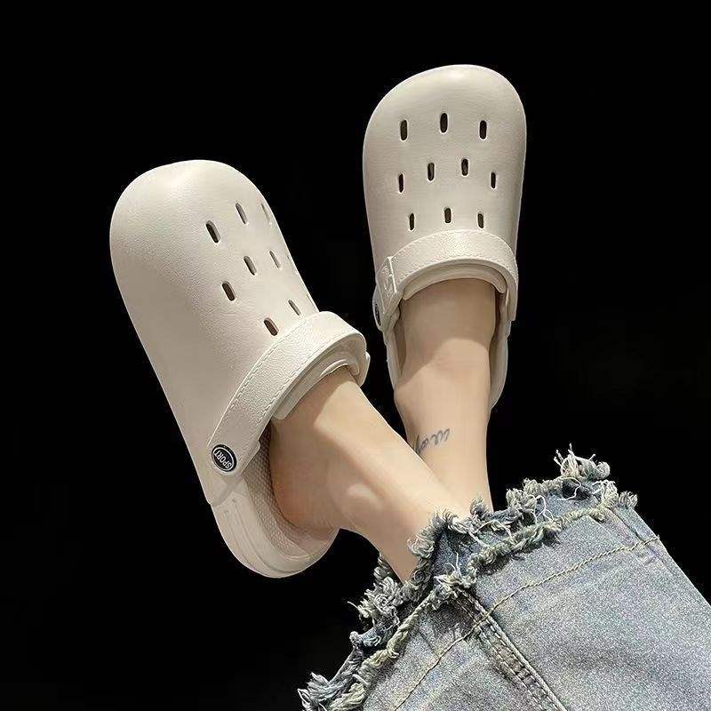 Versatile Women's Sandals for Outdoor Wear, Student Height Increasing Beach Sandals EVA All-in-One Two-Wear Casual Sandals24Summer Personality