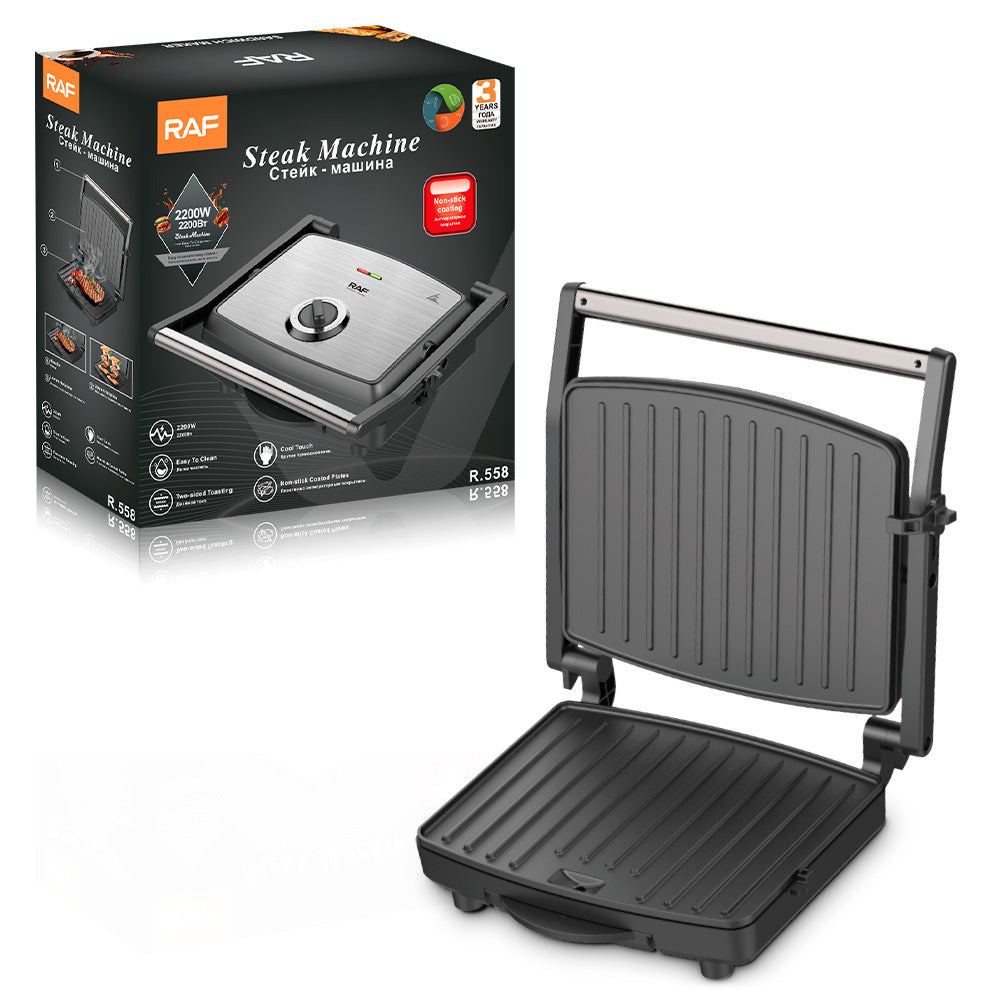 RAF Household Sandwich Maker Breakfast Machine Grilled Meat and Sausages Toaster Steak Grill Machine EU Standard