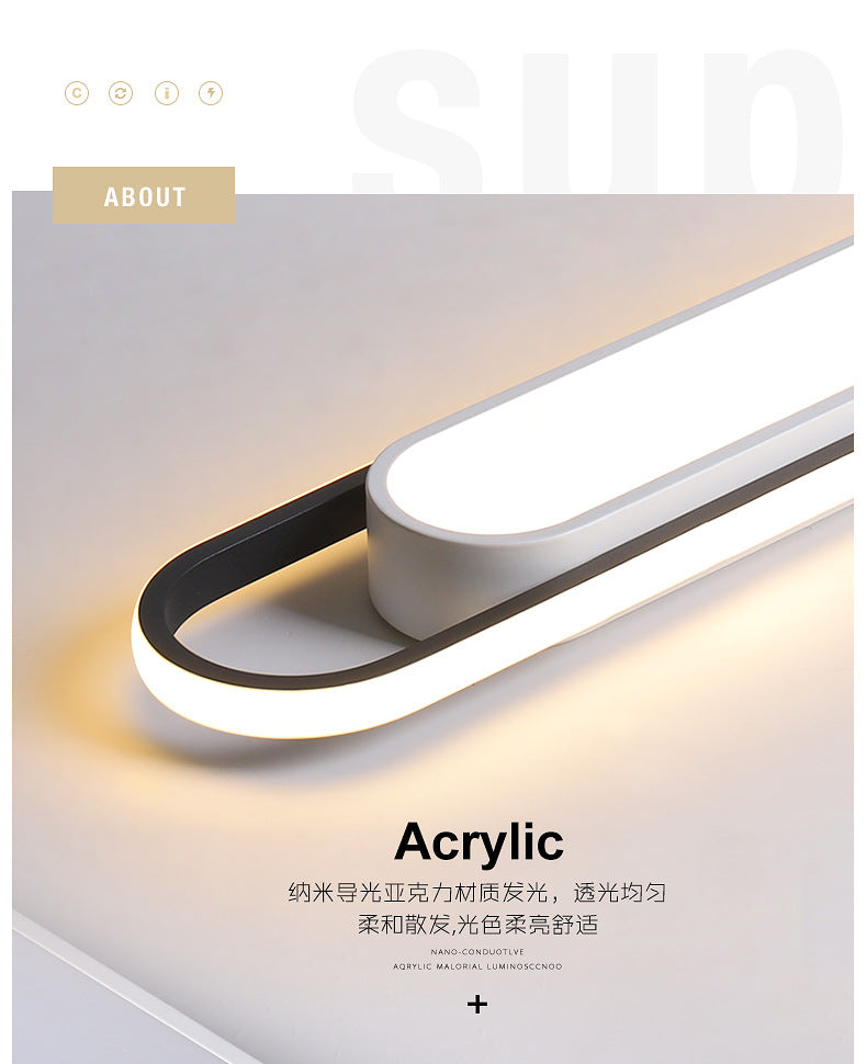 Aisle Light Corridor Light Modern Simple Entryway Porch Balcony Light Iron Art Long Strip Cloakroom led Ceiling Light Fixtures