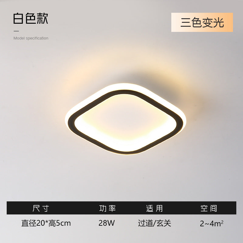 Entryway Hallway Light Modern Minimalist Corridor Balcony Ceiling Light Creative Minimalist Square Round Cloakroom Light