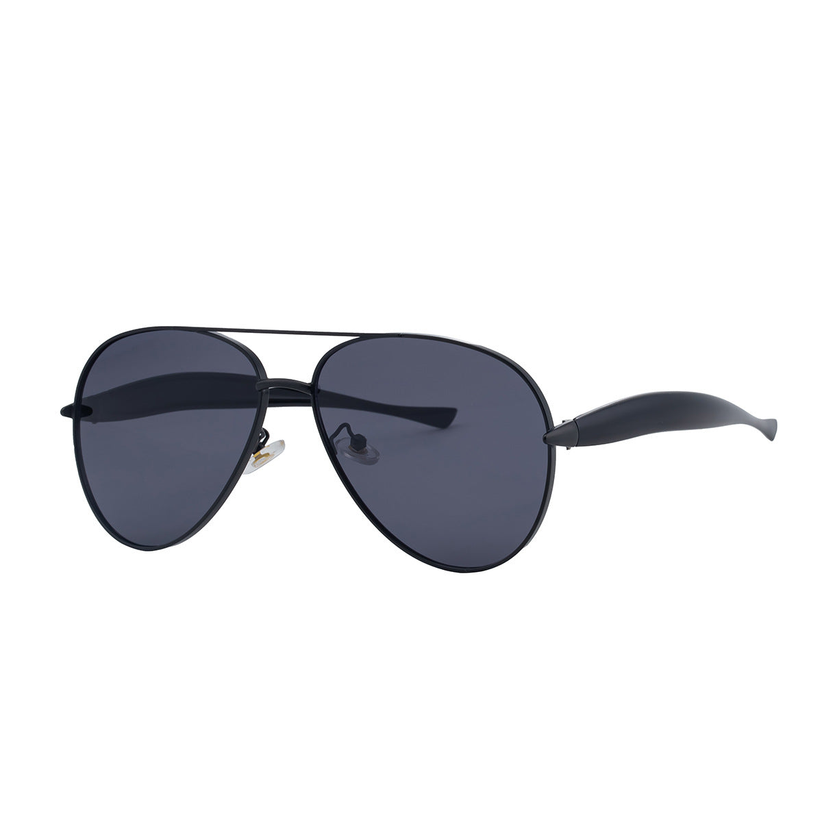 Toad-shaped Metal Sunglasses2025New Retro Plain Sunglasses High-End Feel Women Street Style Trendy Sunglasses