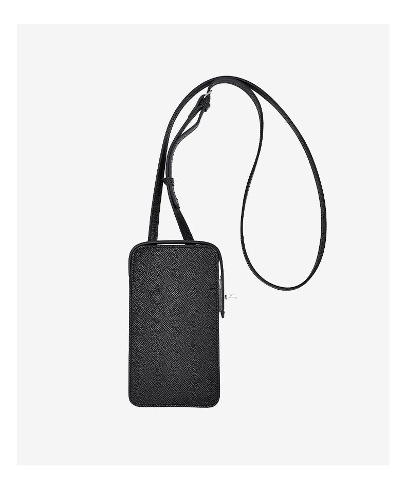 European and American New Style Cowhide Phone Bag for Women, Crossbody Small Bag with High-end Feel, Lightweight Mini Women's Bag, Simple Design
