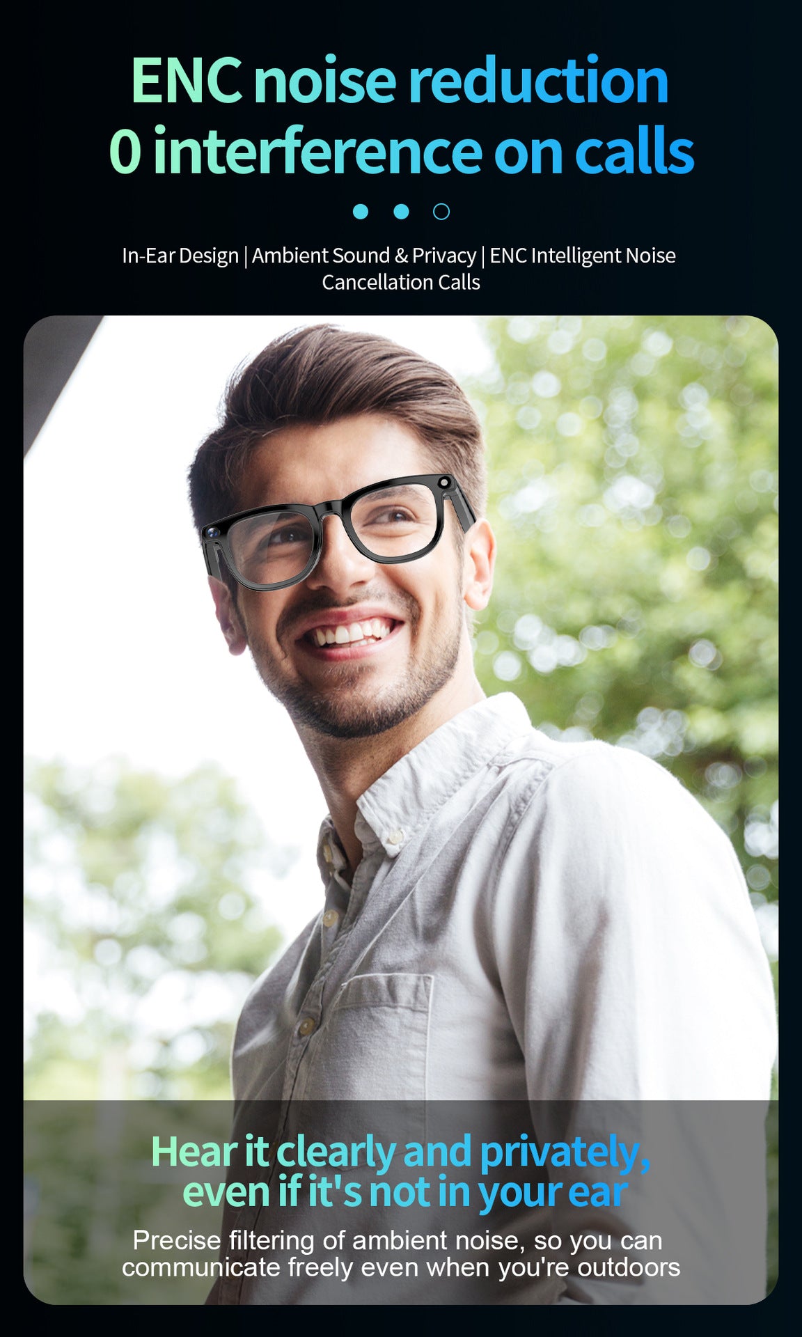 CY01Smart Glasses800100 Megapixel Camera with Image Stabilization1200P Video Recording AI Simultaneous Translation Character Recognition